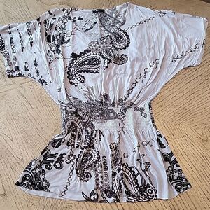 Tattooed boho dress shirt size S